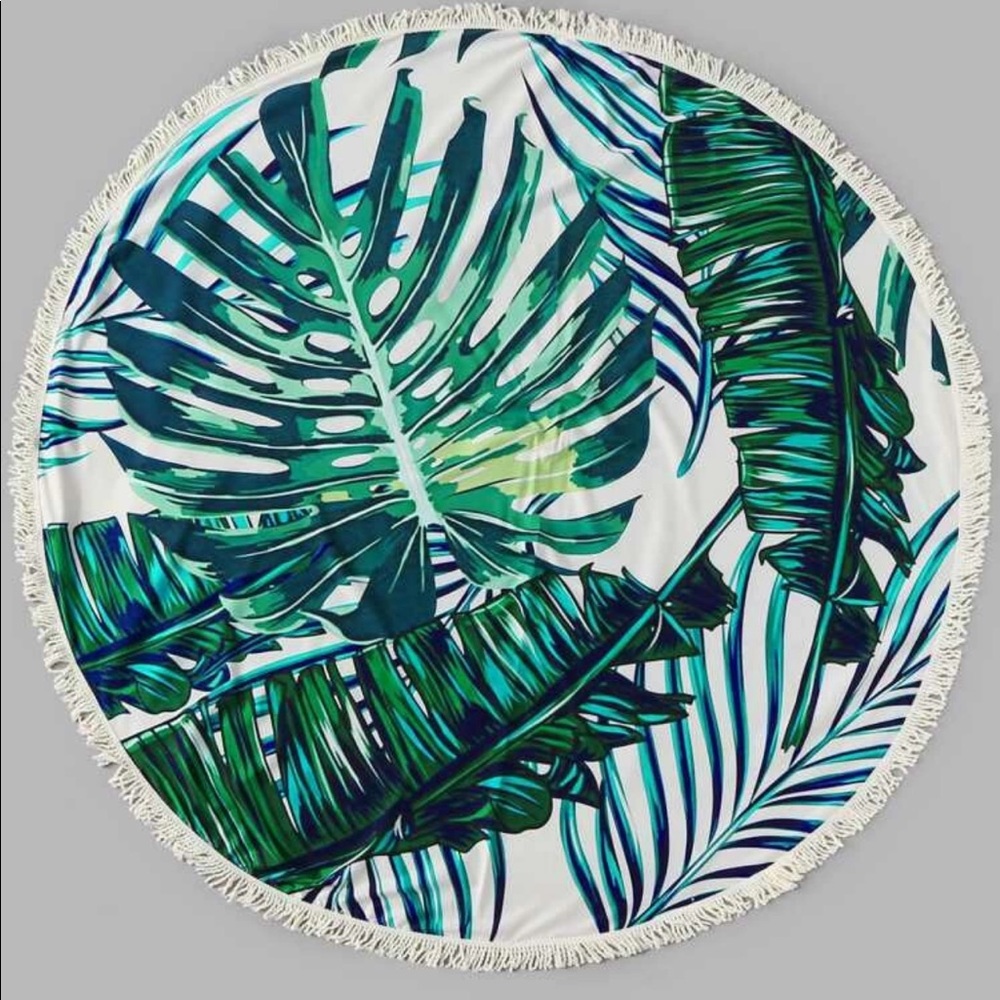 Palm Leaf Beach Blanket Roundie